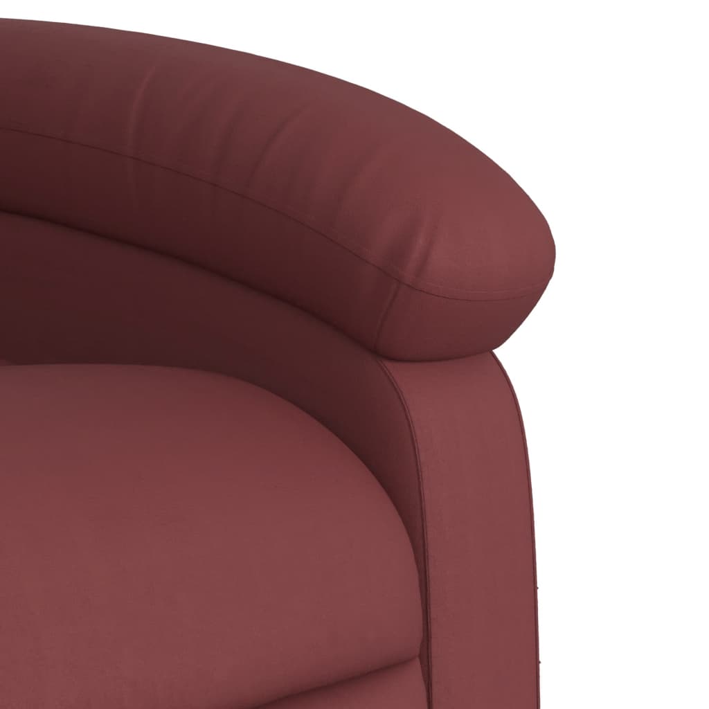 Fauteuil inclinable de massage Rouge bordeaux Similicuir Fauteuils vidaXL   