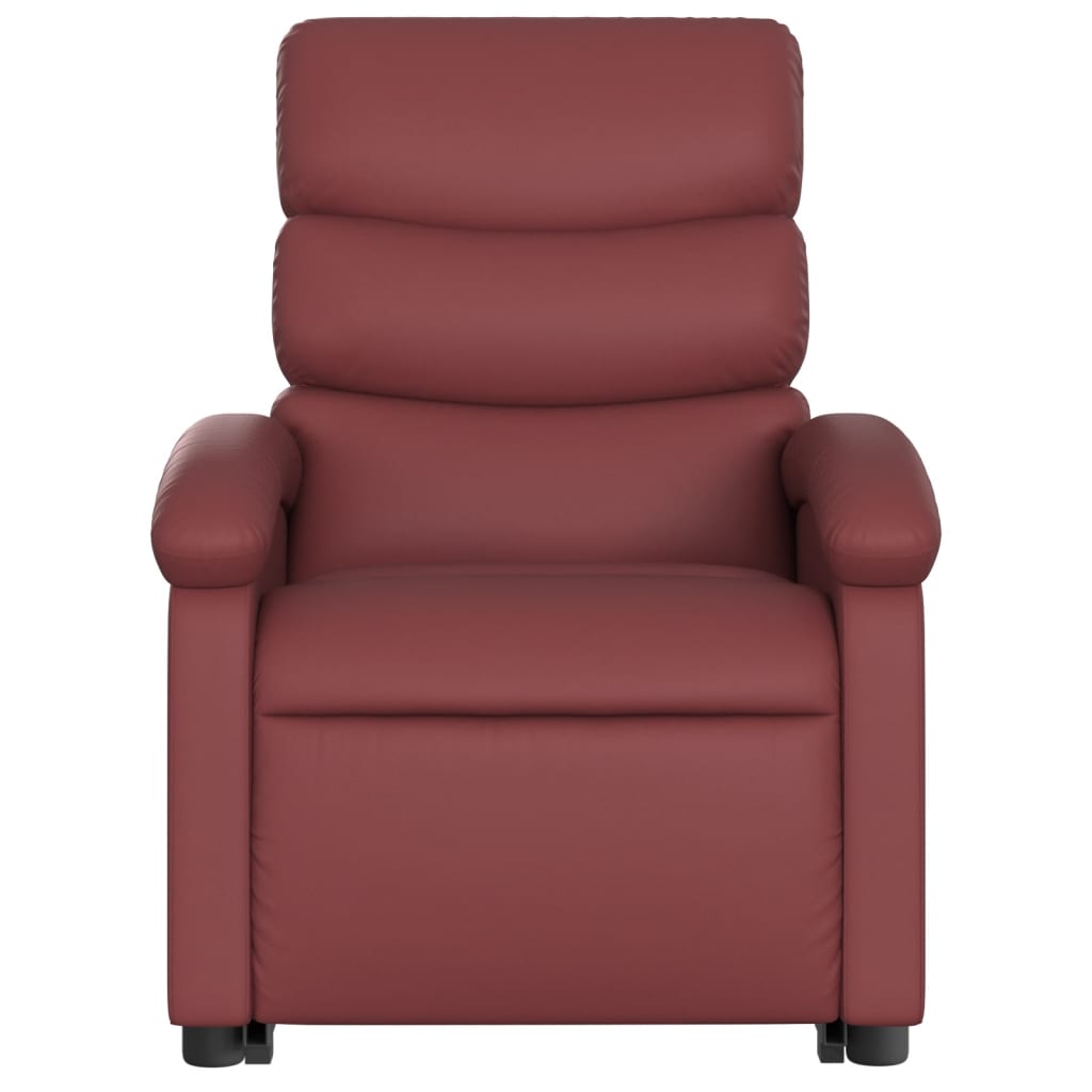 Fauteuil inclinable de massage électrique rouge bordeaux Fauteuils vidaXL   