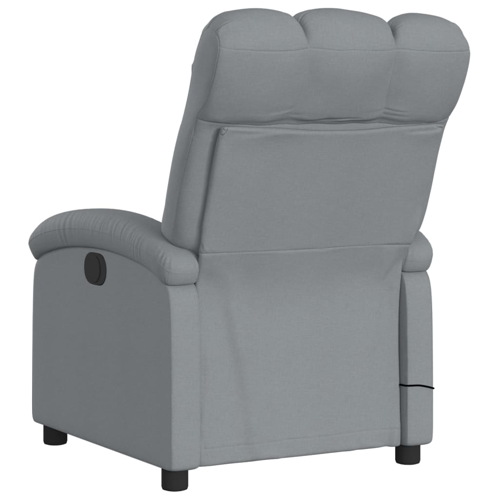 Fauteuil de massage inclinable électrique gris clair tissu Fauteuils vidaXL   