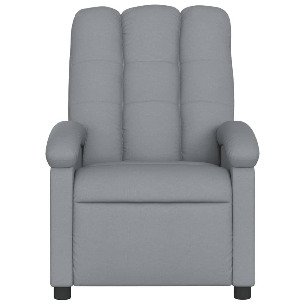 Fauteuil de massage inclinable électrique gris clair tissu Fauteuils vidaXL   