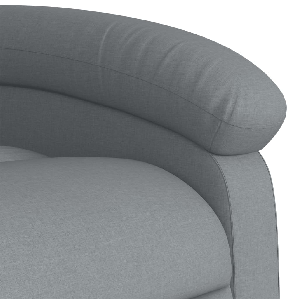 Fauteuil de massage inclinable électrique gris clair tissu Fauteuils vidaXL   