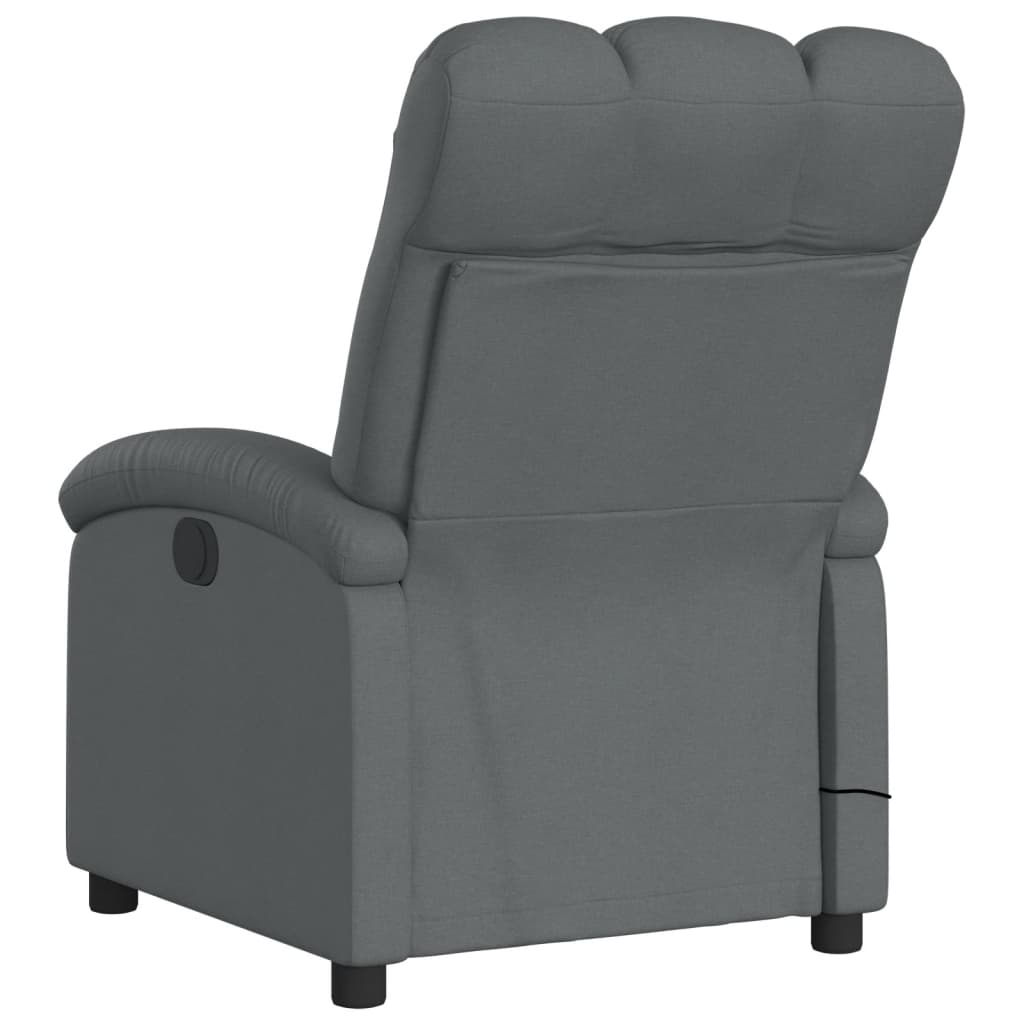 Fauteuil inclinable de massage électrique gris foncé tissu Fauteuils vidaXL   