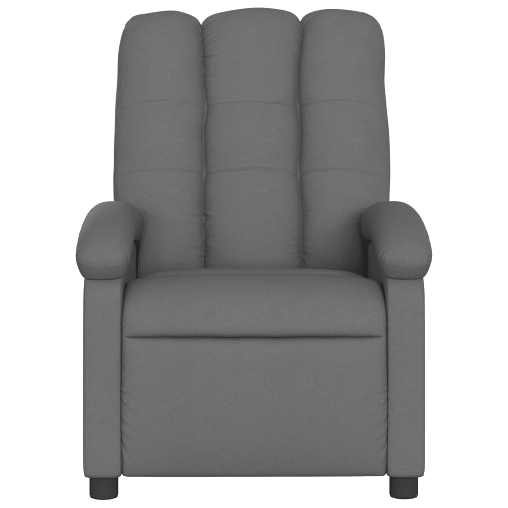 Fauteuil inclinable de massage électrique gris foncé tissu Fauteuils vidaXL   