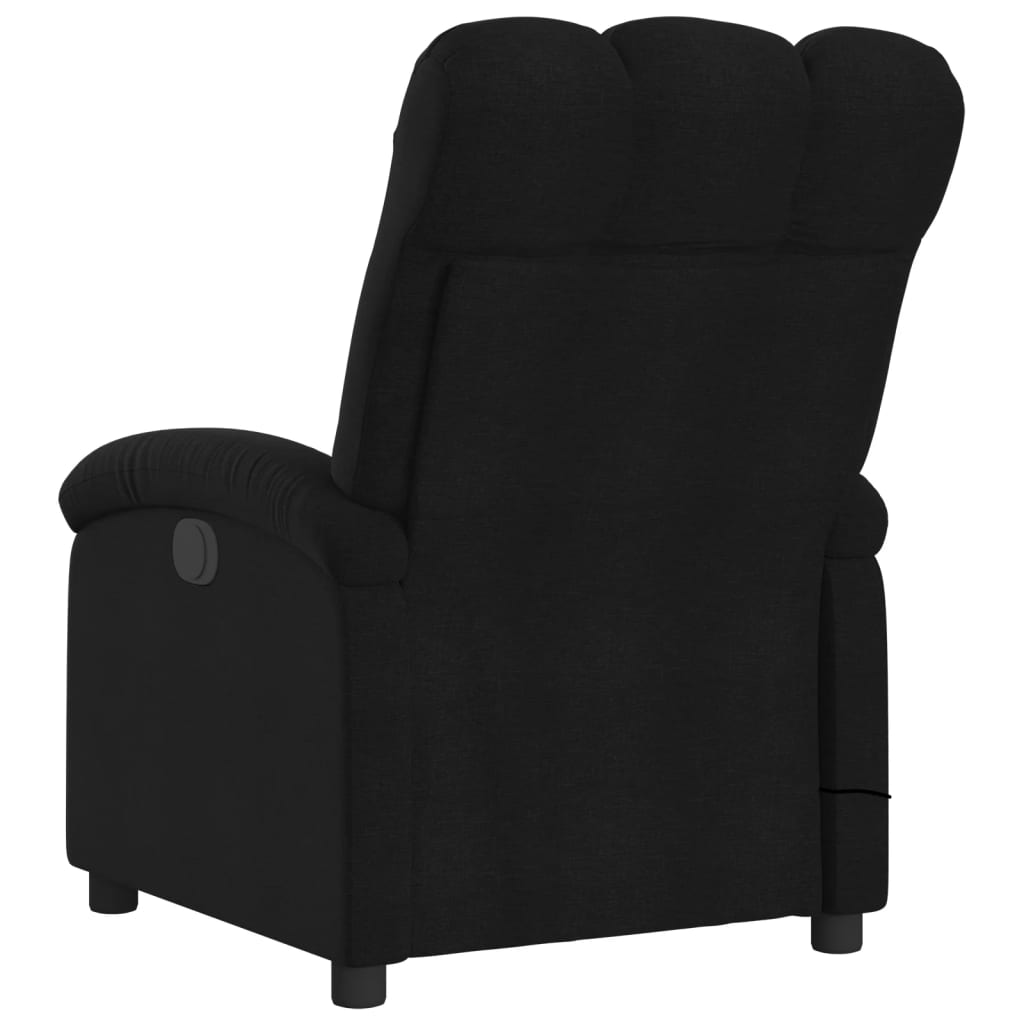 Fauteuil de massage inclinable électrique Noir Tissu Fauteuils vidaXL   