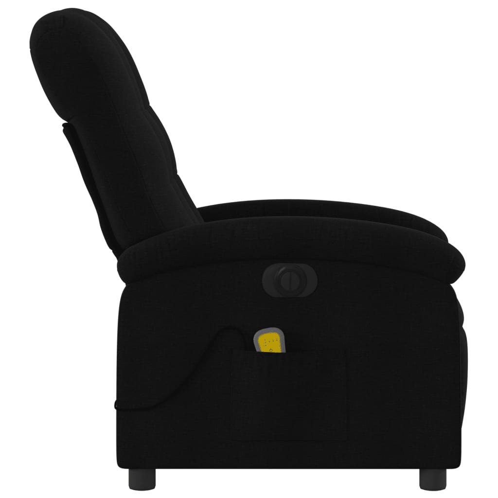 Fauteuil de massage inclinable électrique Noir Tissu Fauteuils vidaXL   