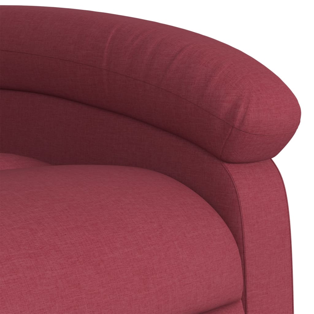 Fauteuil de massage inclinable électrique Rouge bordeaux Tissu Fauteuils vidaXL   