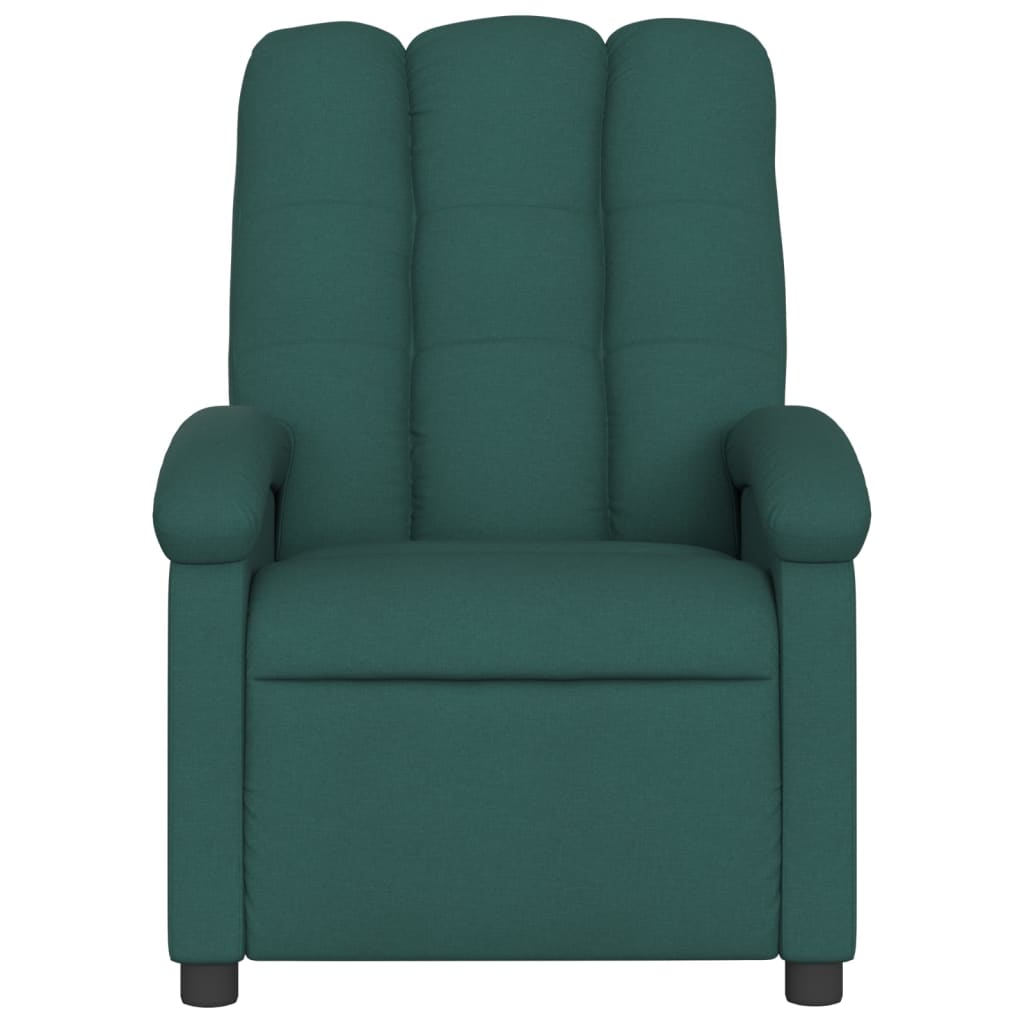 Fauteuil de massage inclinable électrique Vert foncé Tissu Fauteuils vidaXL   