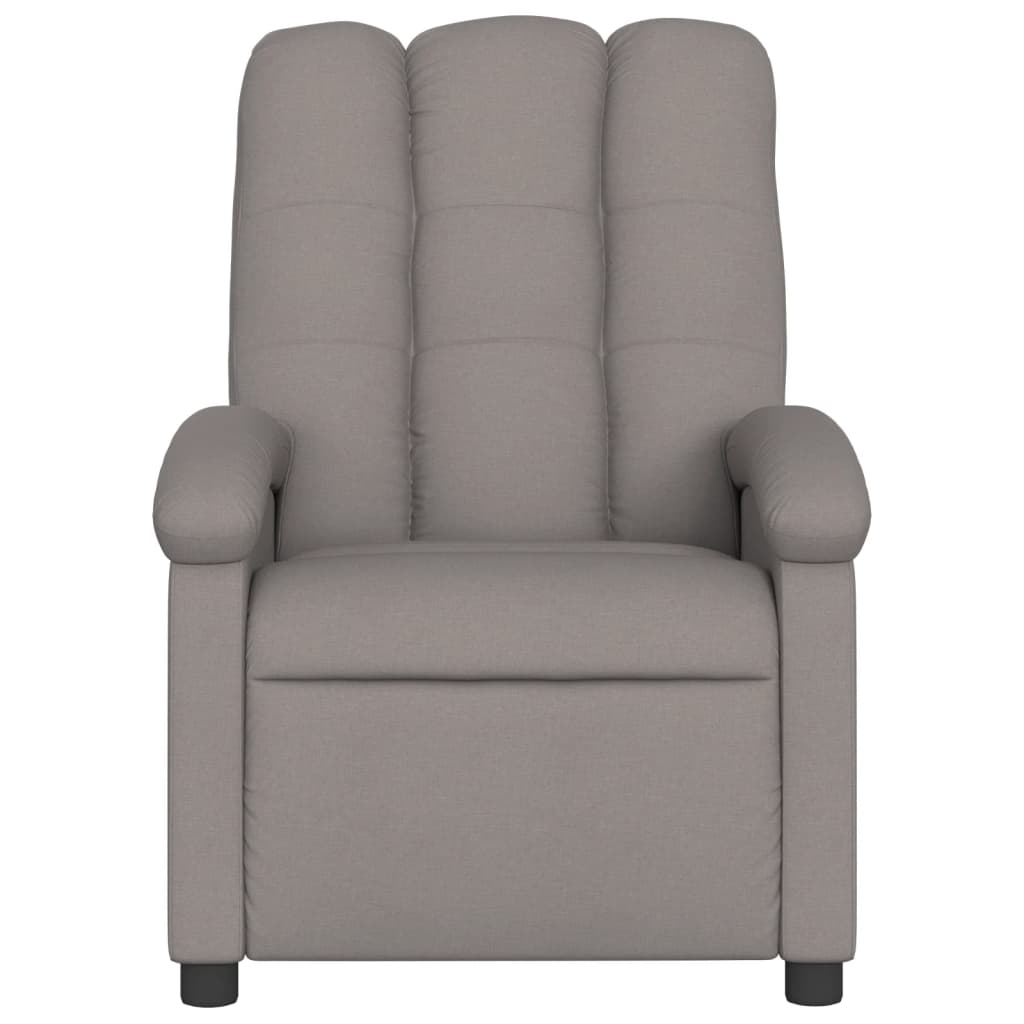 Fauteuil de massage inclinable électrique Taupe Tissu Fauteuils vidaXL   