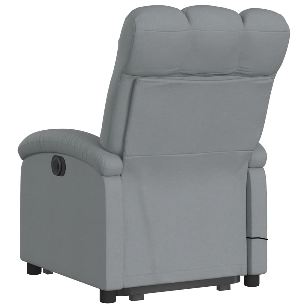 Fauteuil de massage inclinable Gris clair Tissu Fauteuils vidaXL   