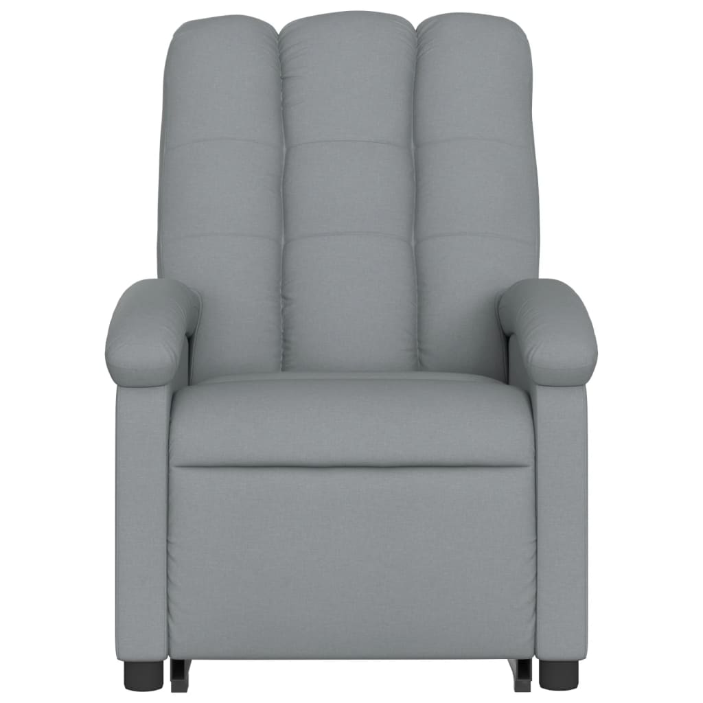 Fauteuil de massage inclinable Gris clair Tissu Fauteuils vidaXL   