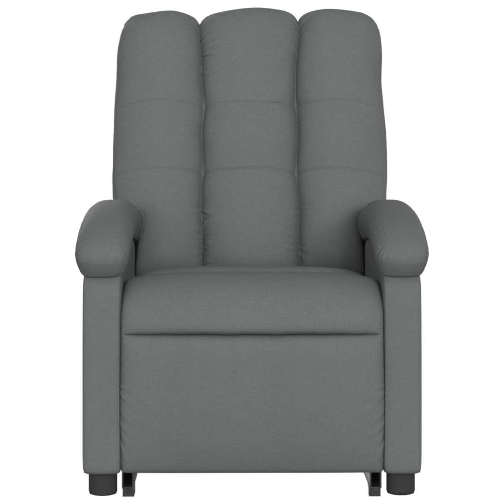 Fauteuil de massage inclinable Gris foncé Tissu Fauteuils vidaXL   