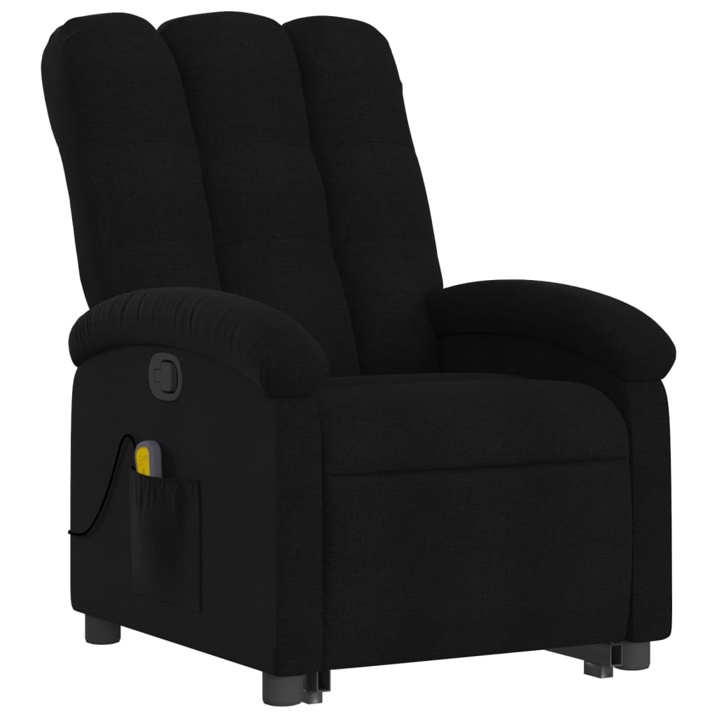 Fauteuil de massage inclinable Noir Tissu Fauteuils vidaXL   