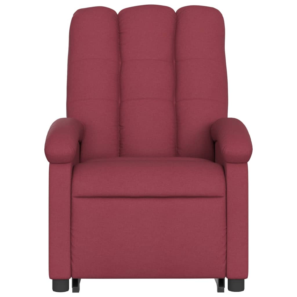 Fauteuil inclinable de massage Rouge bordeaux Tissu Fauteuils vidaXL   