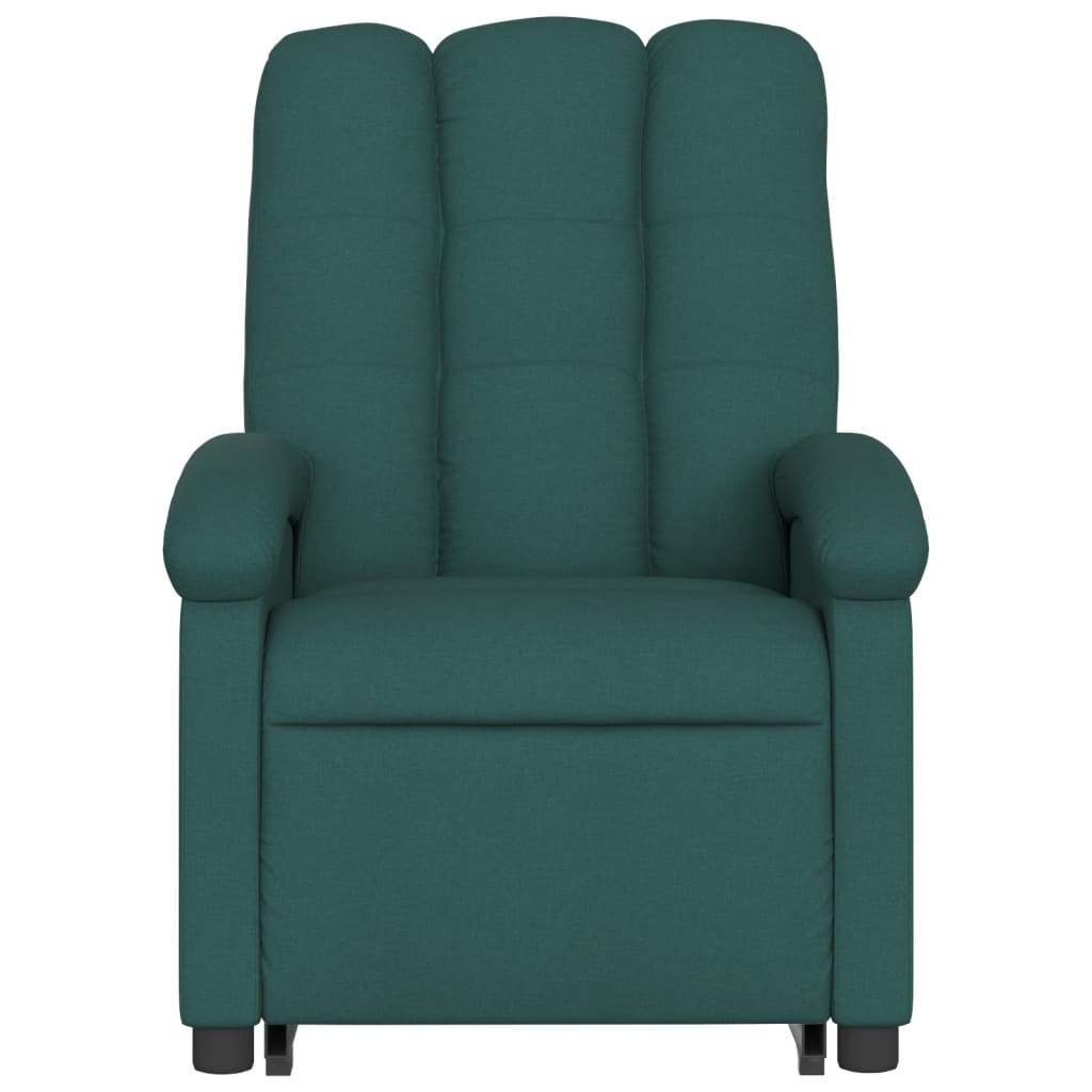 Fauteuil inclinable de massage Vert foncé Tissu Fauteuils vidaXL   