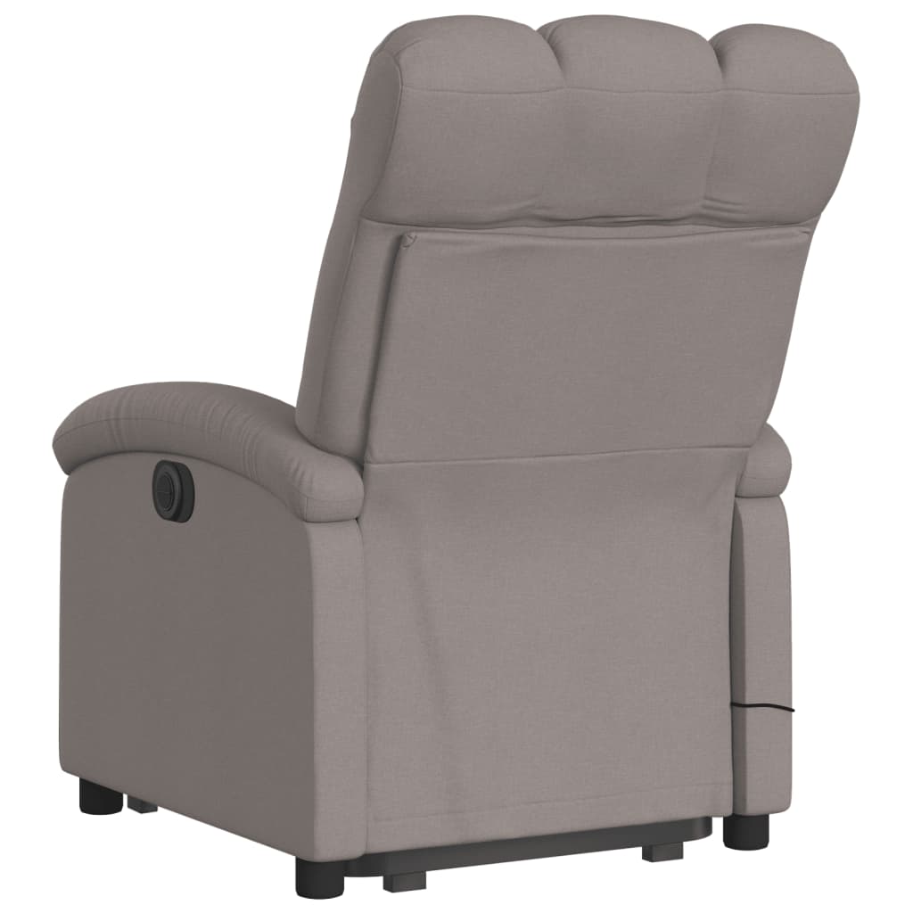 Fauteuil inclinable de massage Taupe Tissu Fauteuils vidaXL   