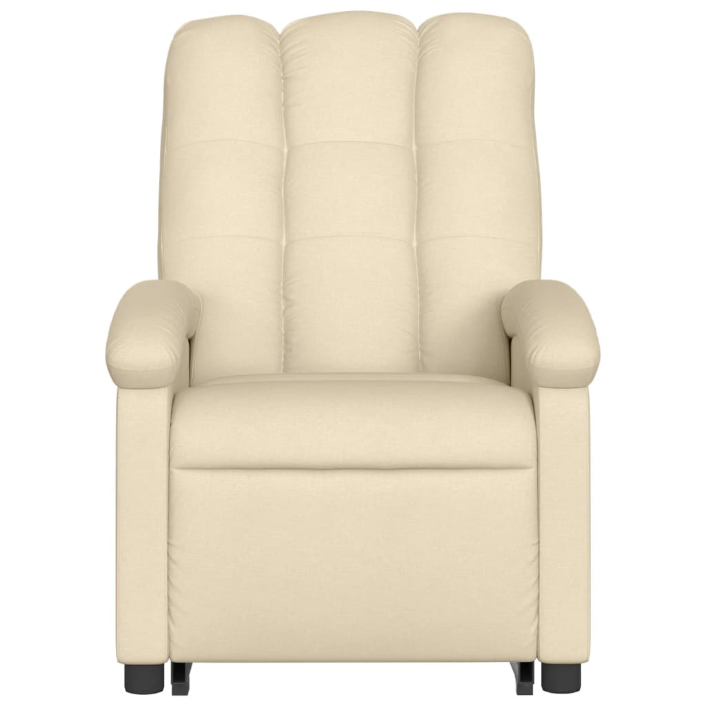 Fauteuil inclinable de massage Crème Tissu Fauteuils vidaXL   