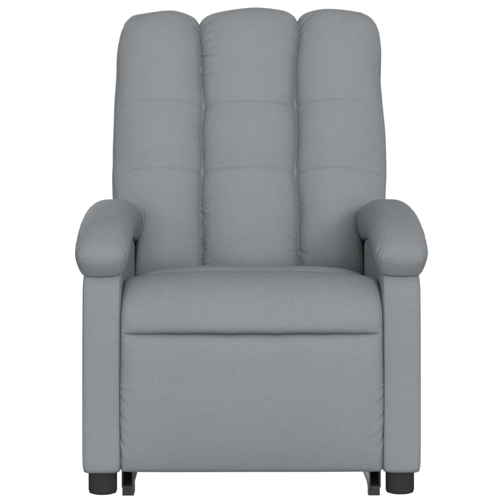 Fauteuil inclinable de massage électrique Gris clair Tissu Fauteuils vidaXL   