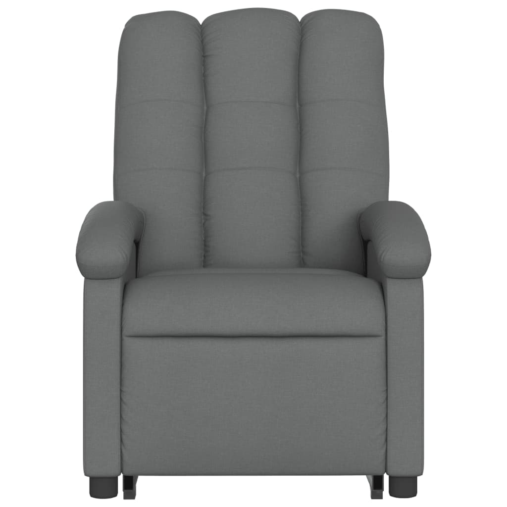 Fauteuil inclinable de massage électrique Gris foncé Tissu Fauteuils vidaXL   