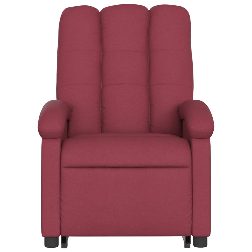 Fauteuil inclinable de massage électrique Rouge bordeaux Tissu Fauteuils vidaXL   