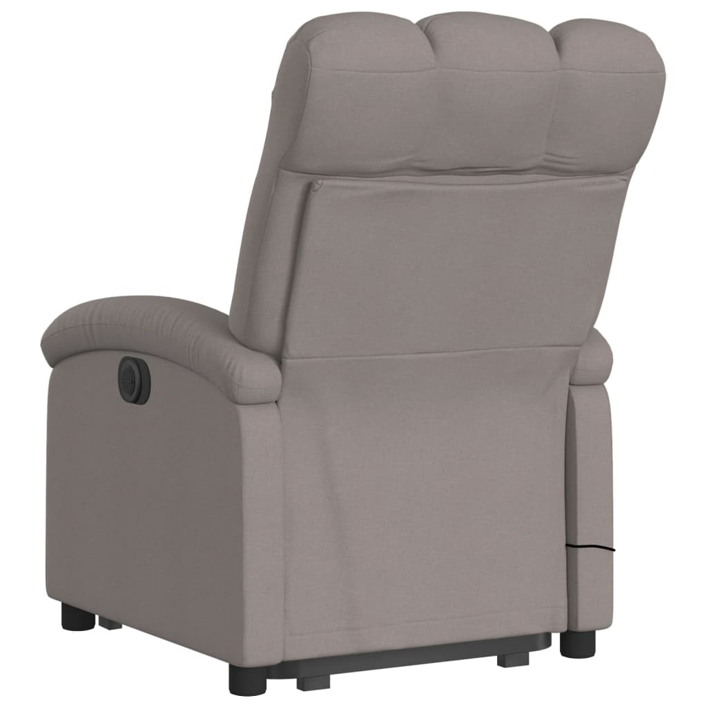 Fauteuil inclinable de massage électrique Taupe Tissu Fauteuils vidaXL   