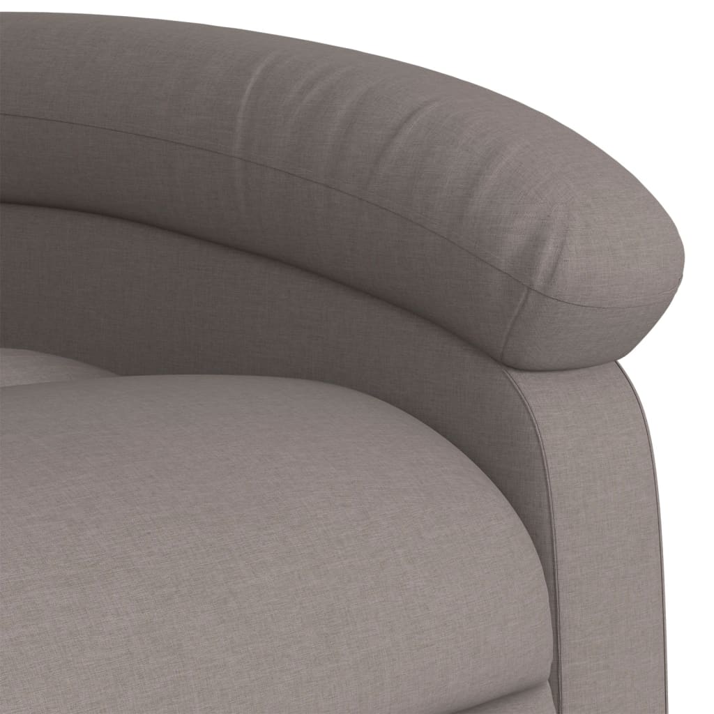 Fauteuil inclinable de massage électrique Taupe Tissu Fauteuils vidaXL   