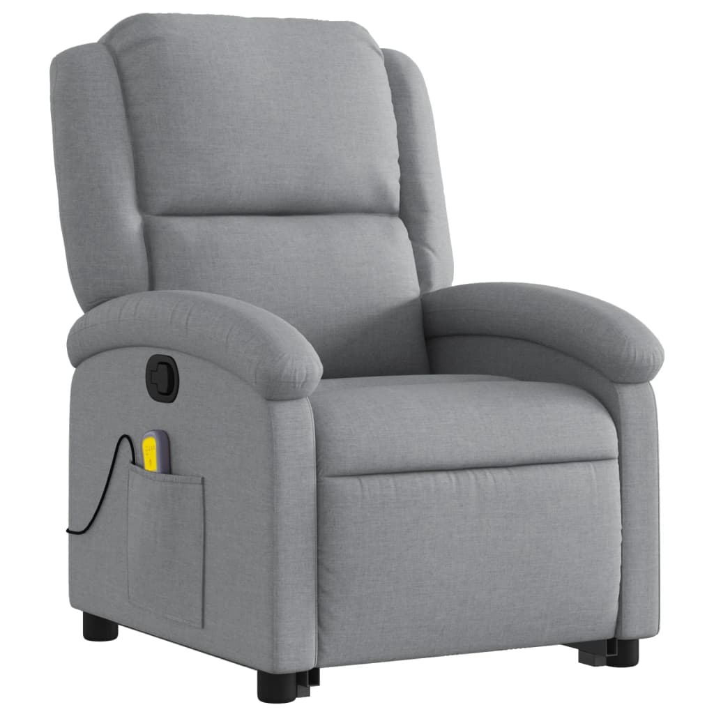 Fauteuil de massage inclinable Gris clair Tissu - Xios Store SNC