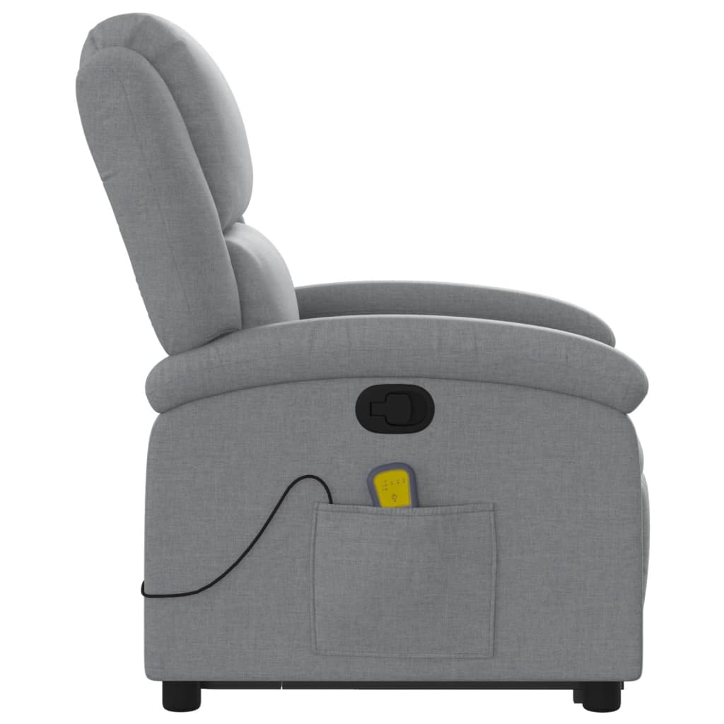 Fauteuil de massage inclinable Gris clair Tissu - Xios Store SNC