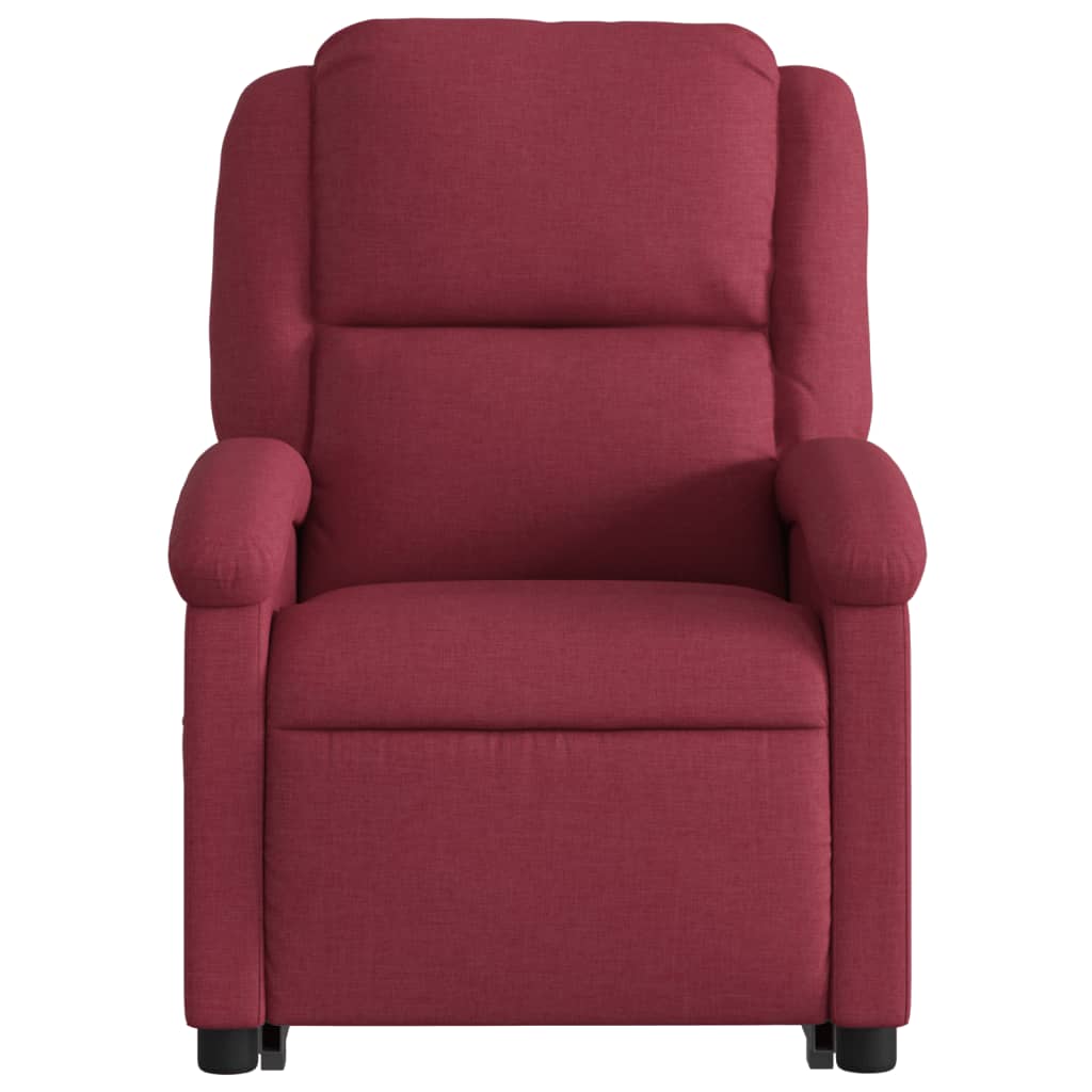 Fauteuil inclinable de massage Rouge bordeaux Tissu Fauteuils vidaXL   