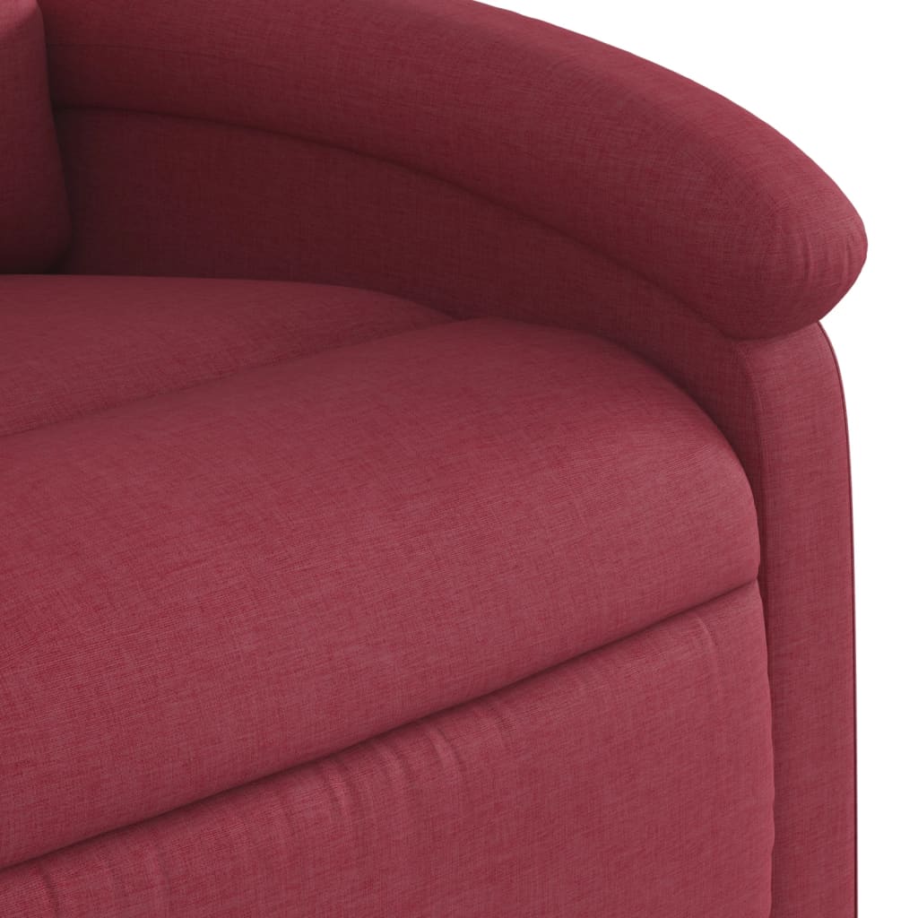 Fauteuil inclinable de massage Rouge bordeaux Tissu Fauteuils vidaXL   