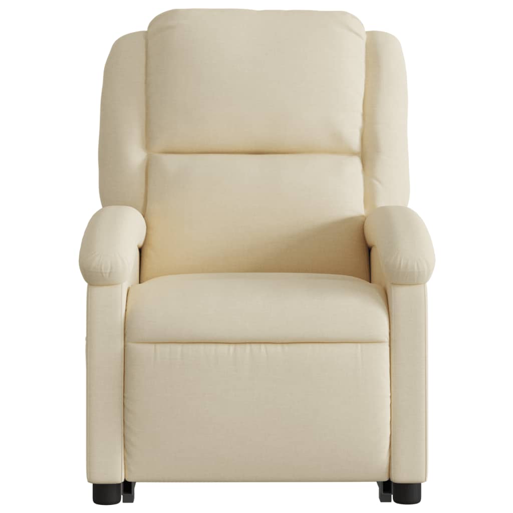 Fauteuil inclinable de massage Crème Tissu Fauteuils vidaXL   