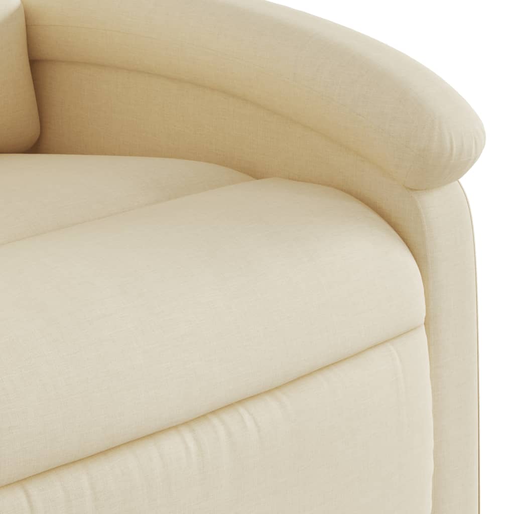 Fauteuil inclinable de massage Crème Tissu Fauteuils vidaXL   