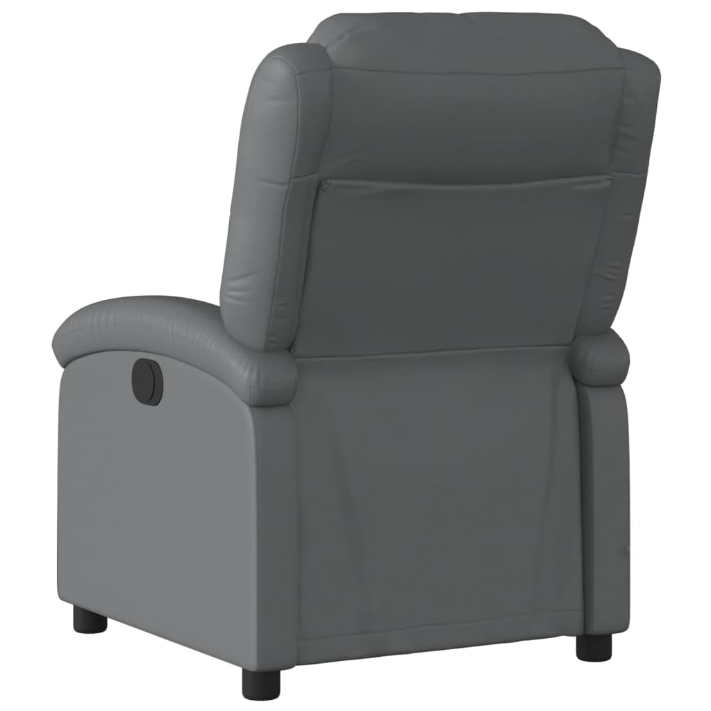 Fauteuil de massage inclinable électrique gris similicuir Fauteuils vidaXL   