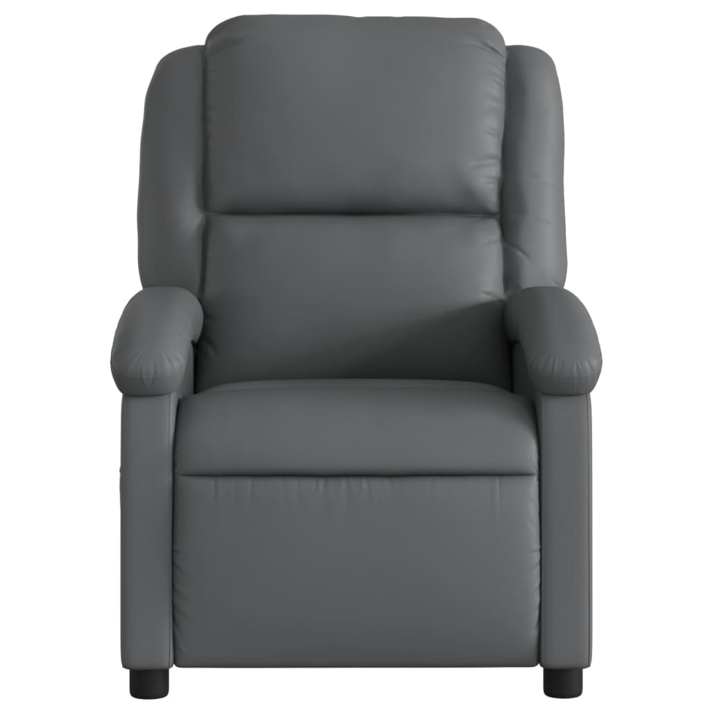 Fauteuil de massage inclinable électrique gris similicuir Fauteuils vidaXL   