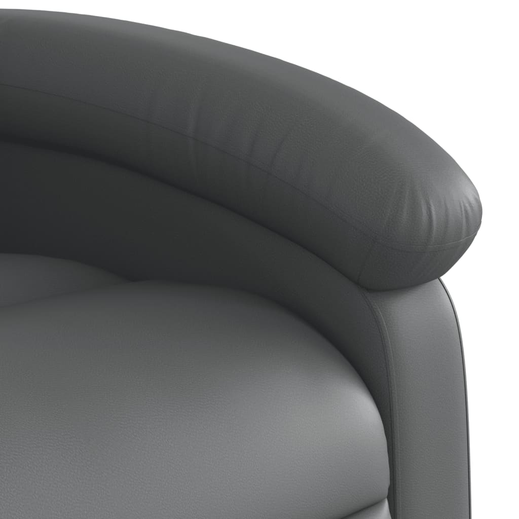 Fauteuil de massage inclinable électrique gris similicuir Fauteuils vidaXL   