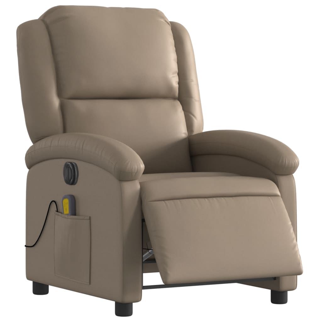 Fauteuil de massage inclinable électrique cappuccino similicuir Fauteuils vidaXL   