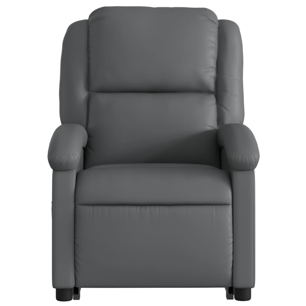 Fauteuil inclinable de massage Gris Similicuir Fauteuils vidaXL   