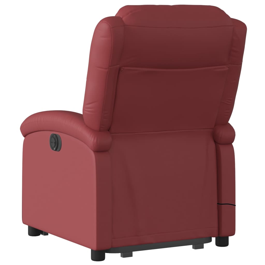 Fauteuil inclinable de massage Rouge bordeaux Similicuir Fauteuils vidaXL   