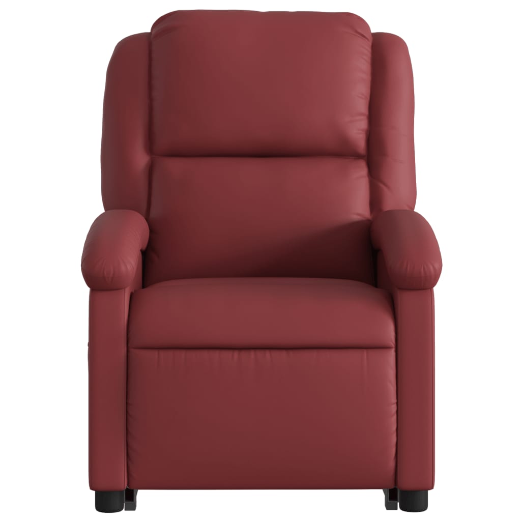 Fauteuil inclinable de massage Rouge bordeaux Similicuir Fauteuils vidaXL   