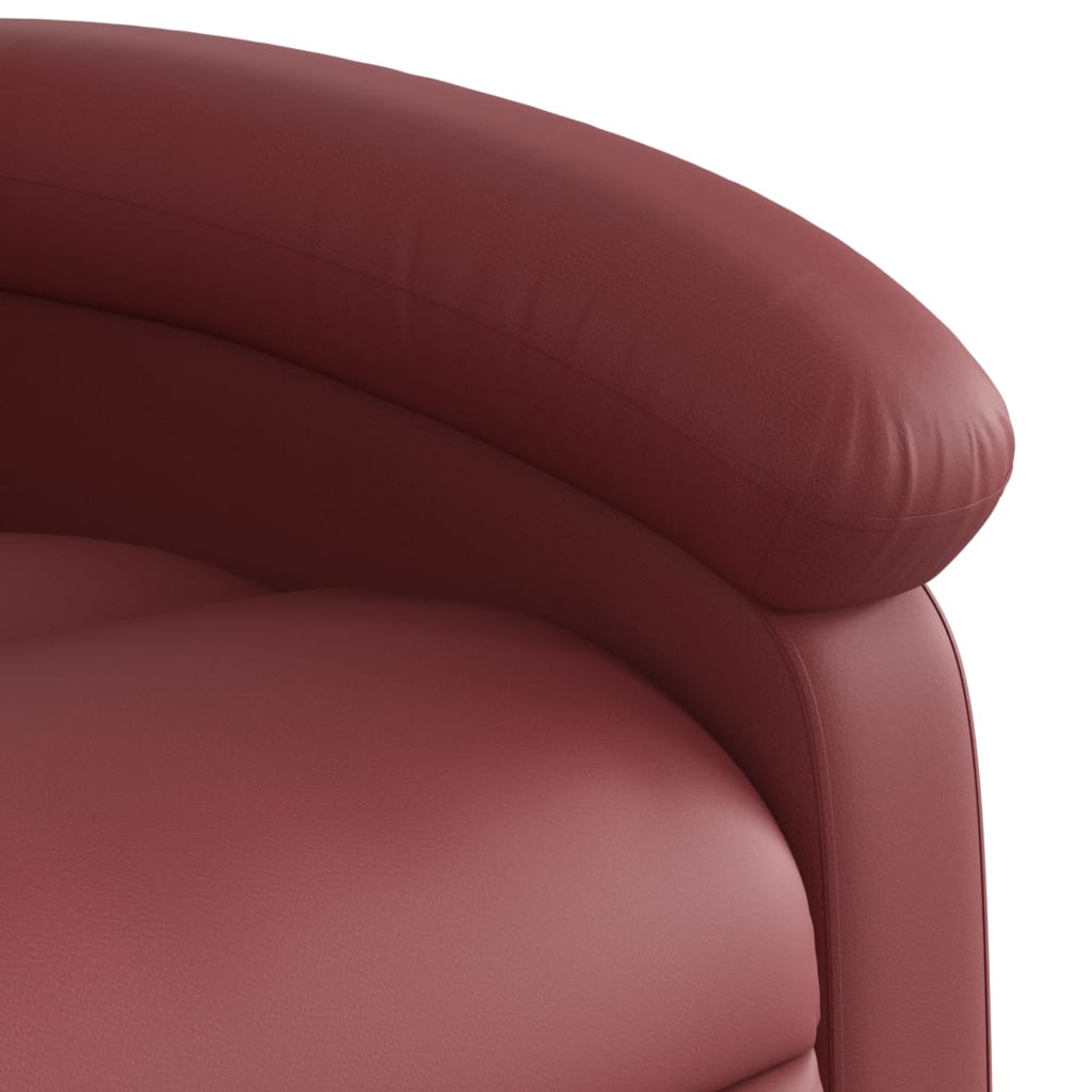 Fauteuil inclinable de massage Rouge bordeaux Similicuir Fauteuils vidaXL   