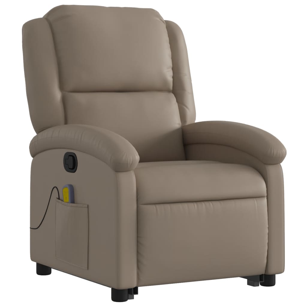 Fauteuil inclinable de massage Cappuccino Similicuir Fauteuils vidaXL   