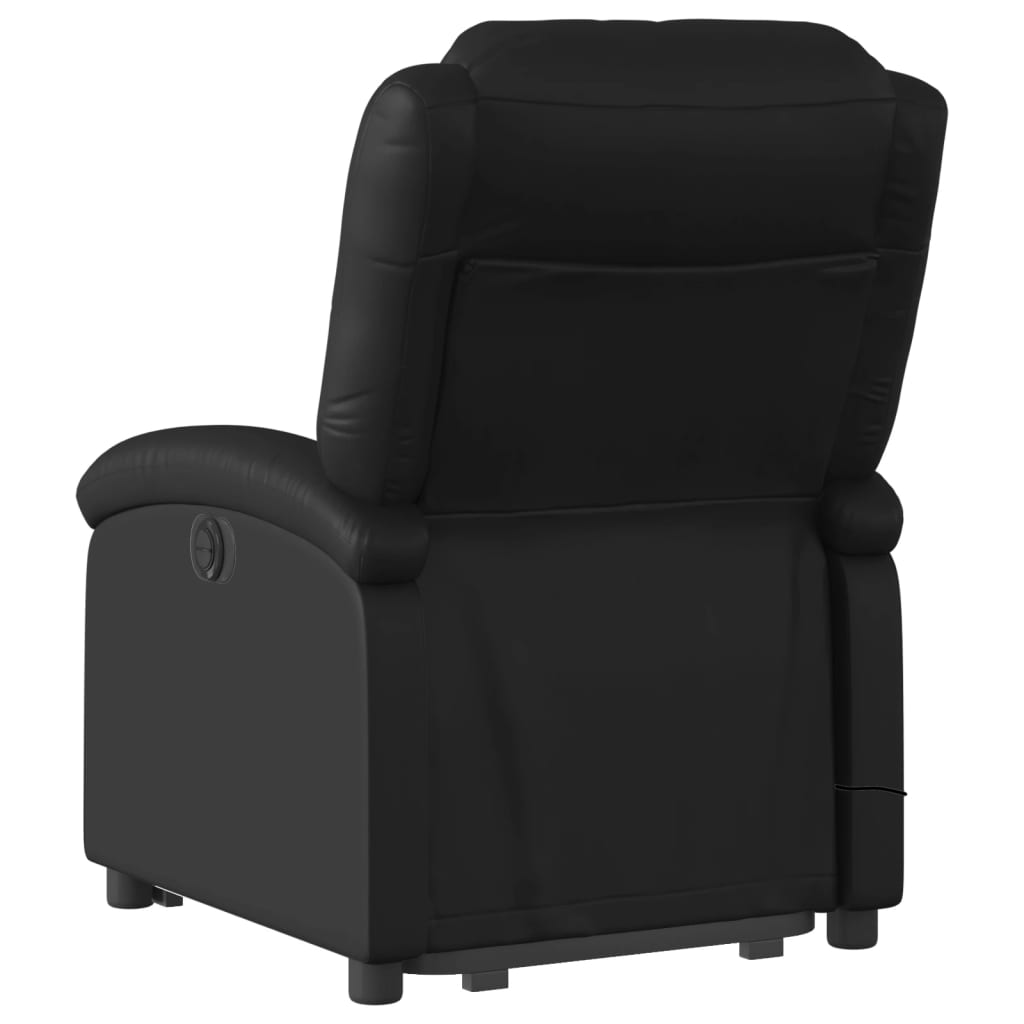 Fauteuil inclinable de massage électrique noir similicuir Fauteuils vidaXL   