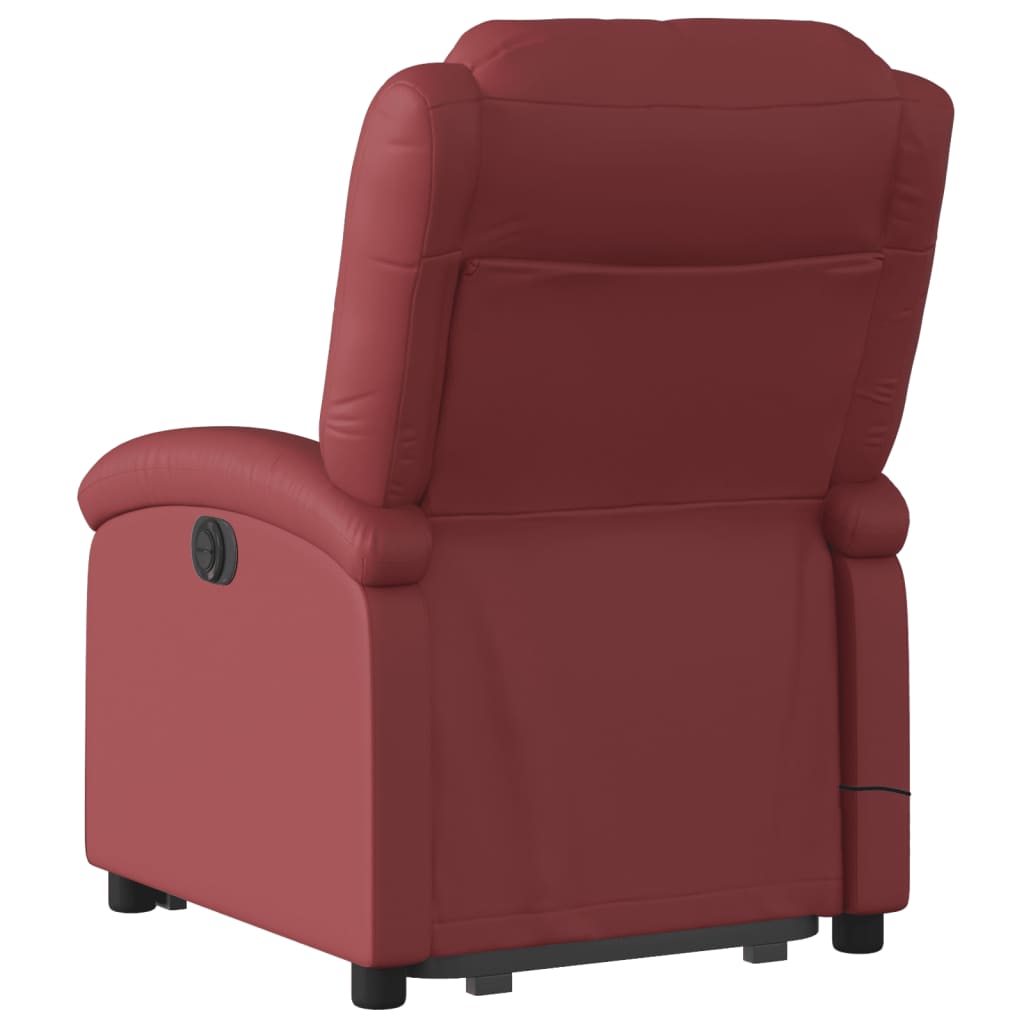 Fauteuil inclinable de massage électrique rouge bordeaux Fauteuils vidaXL   