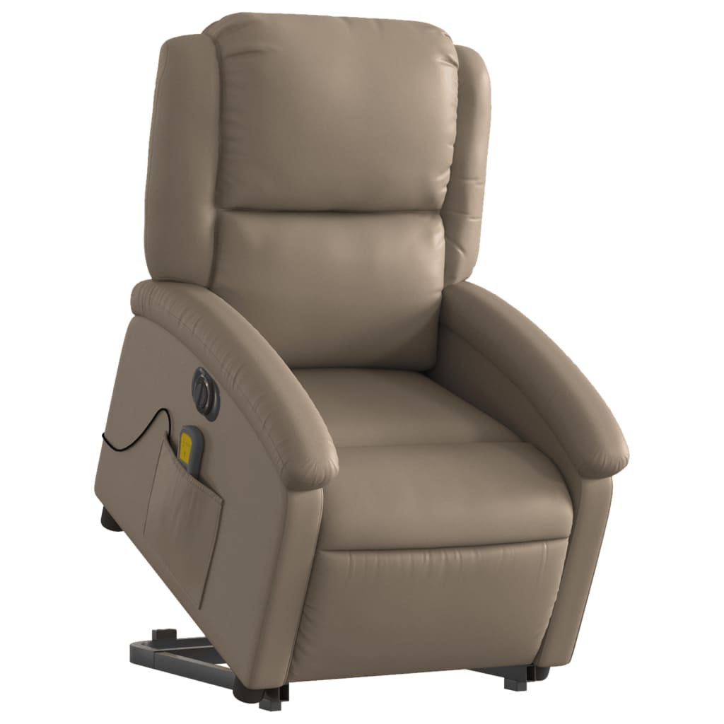 Fauteuil inclinable de massage électrique cappuccino similicuir Fauteuils vidaXL   