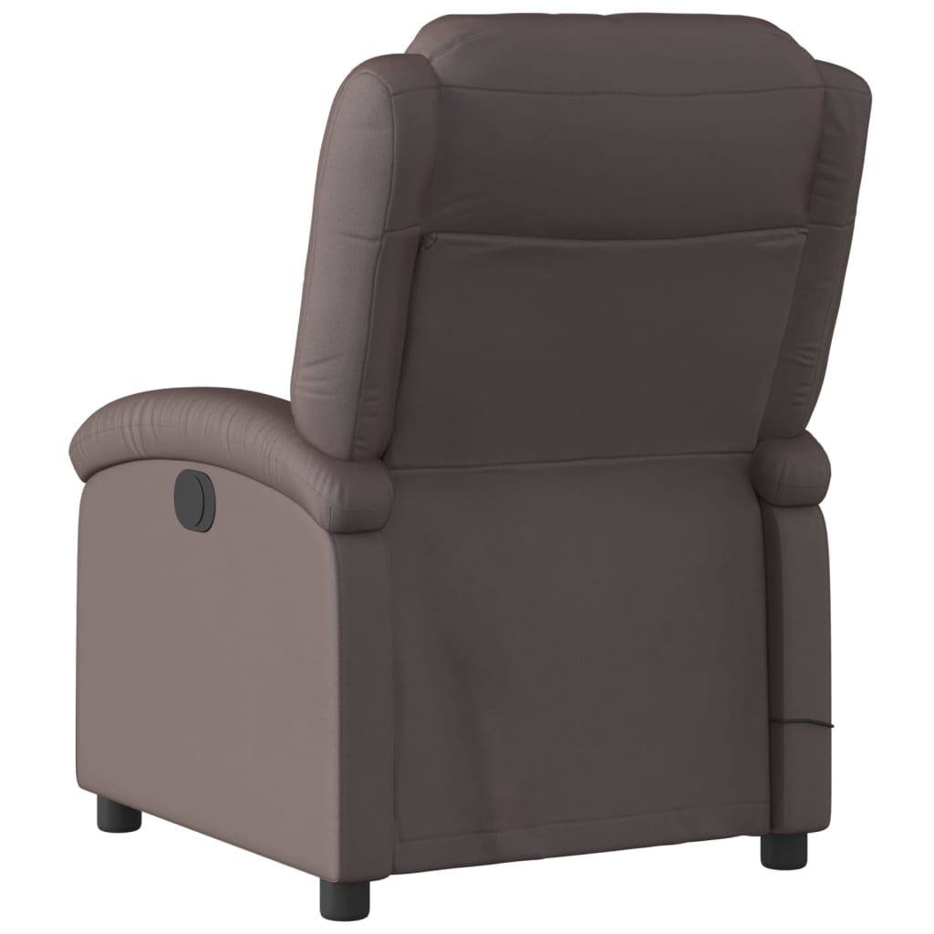 Fauteuil de massage inclinable électrique marron foncé Fauteuils vidaXL   