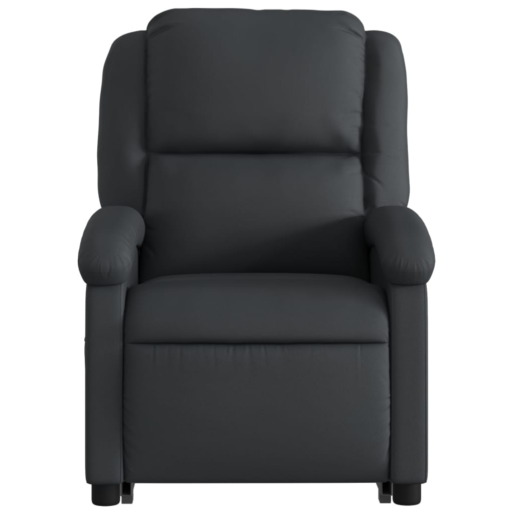 Fauteuil inclinable de massage noir cuir véritable Fauteuils vidaXL   