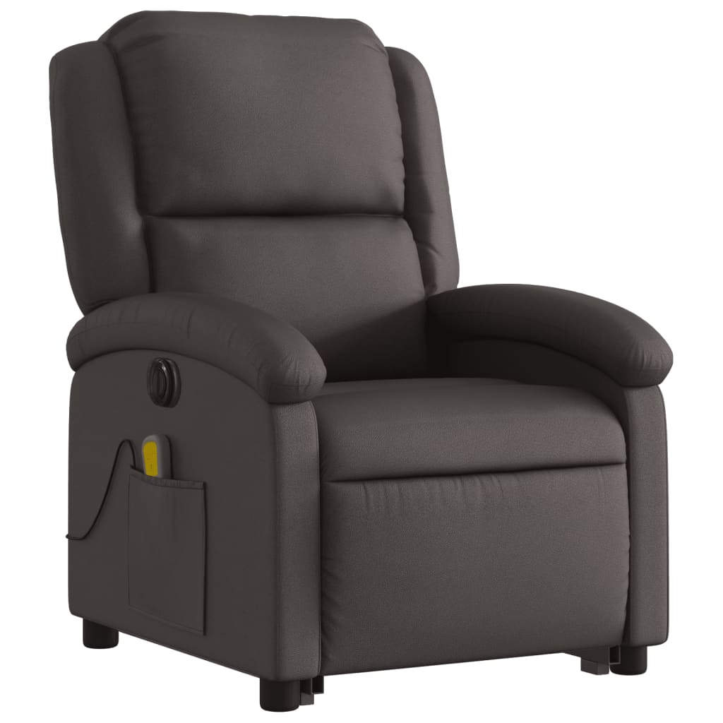 Fauteuil inclinable de massage électrique marron foncé Fauteuils vidaXL   