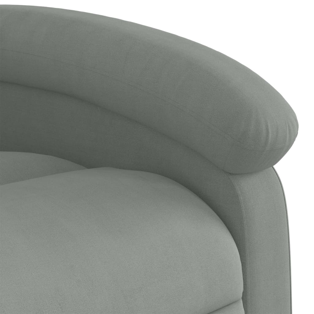 Fauteuil inclinable électrique gris clair velours Fauteuils vidaXL   