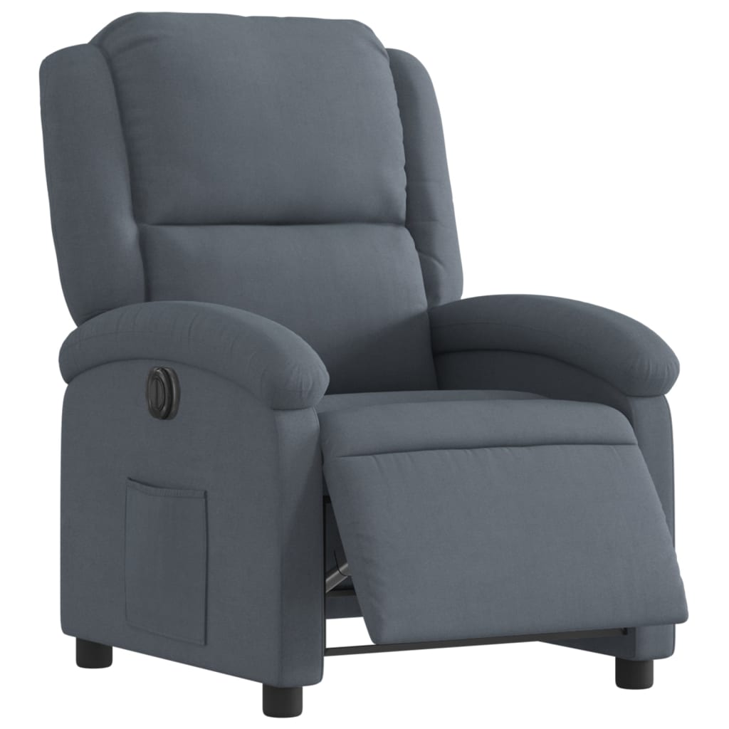 Fauteuil inclinable électrique Gris foncé Velours - Xios Store SNC