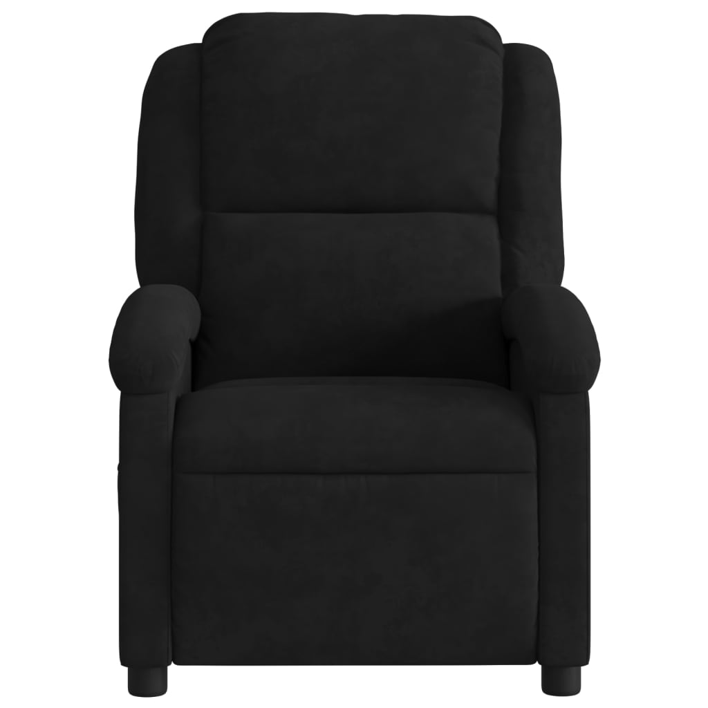 Fauteuil inclinable électrique noir velours - Xios Store SNC