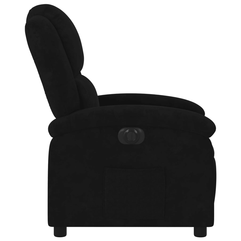 Fauteuil inclinable électrique noir velours - Xios Store SNC